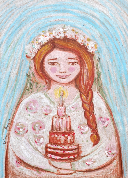Birthday girl - Matryoshka with a cake!